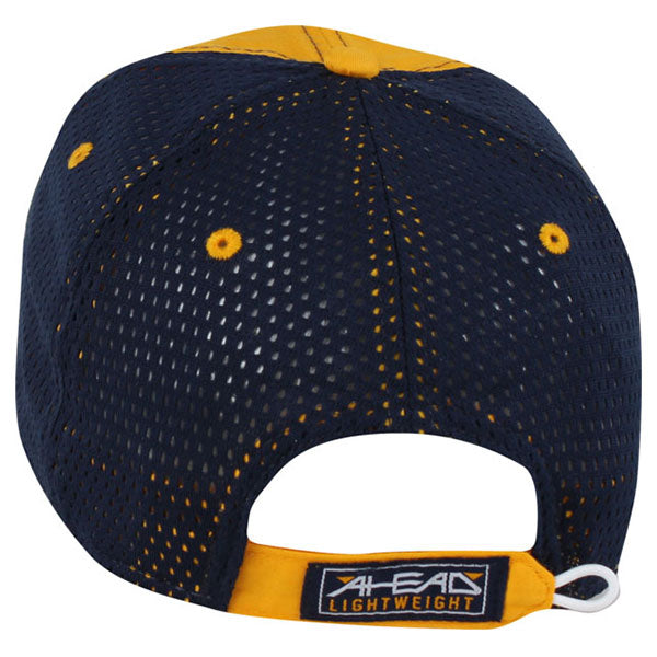 AHEAD University Gold/Navy Lightweight Mesh Back Cap