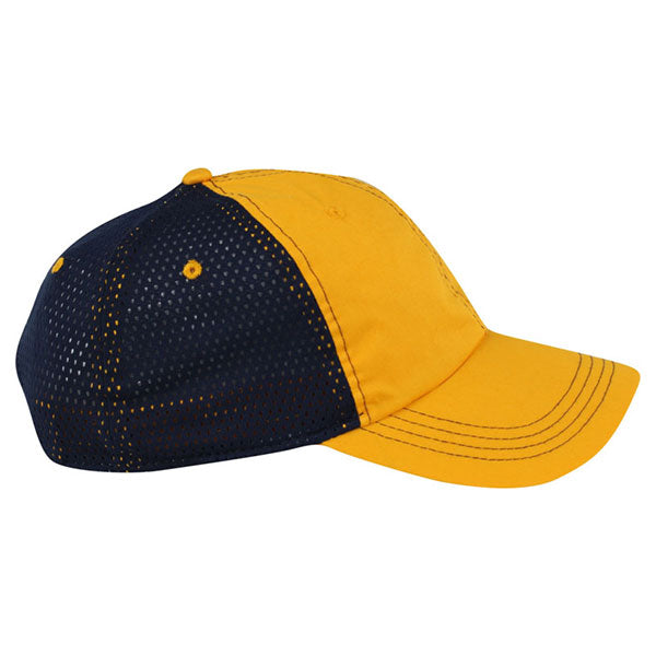 AHEAD University Gold/Navy Lightweight Mesh Back Cap