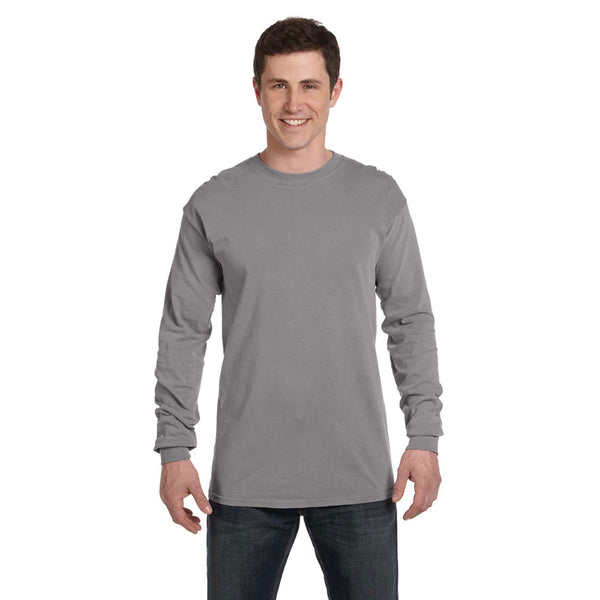 Comfort Colors Men's Grey 6.1 Oz. Long-Sleeve T-Shirt