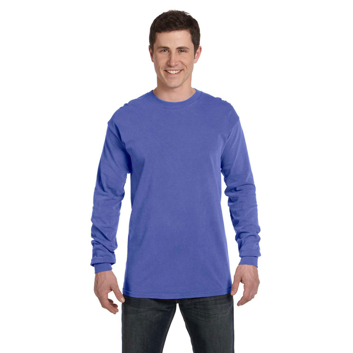 Comfort Colors Men's Periwinkle 6.1 Oz. Long-Sleeve T-Shirt