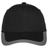 Port Authority Black/Graphite Contrast Stripe Sandwich Bill Cap