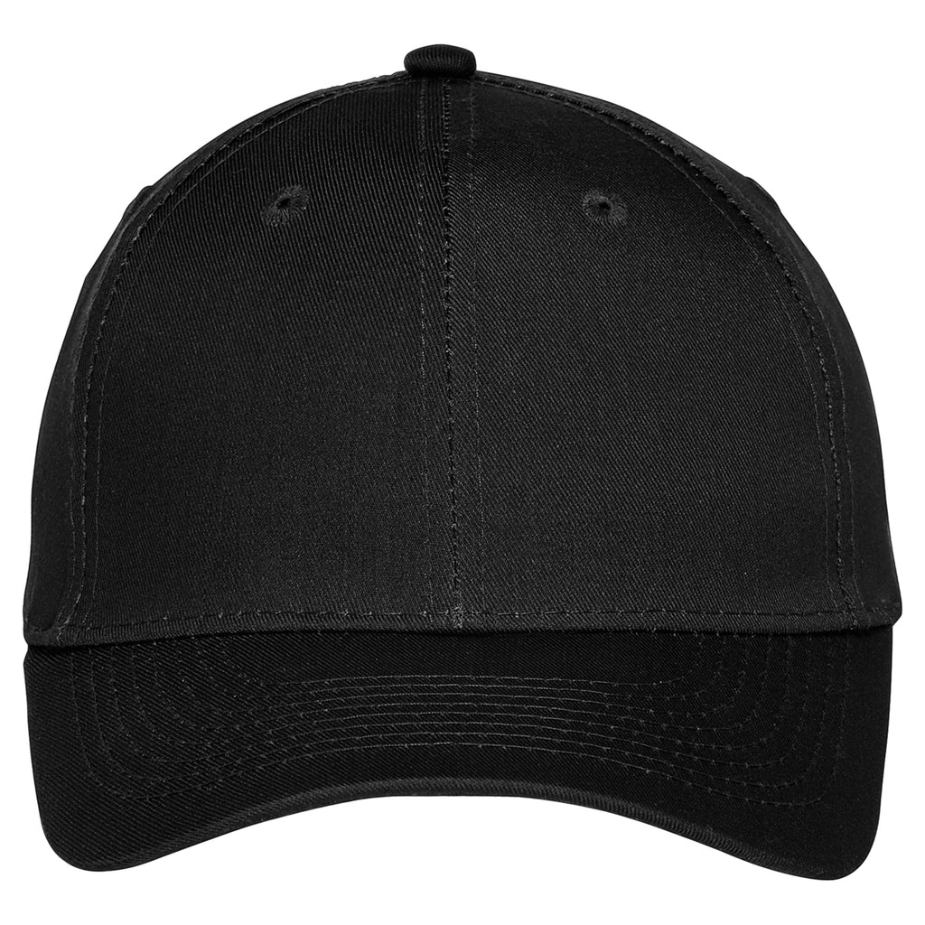 Custom Port Authority Black Uniforming Twill Cap | Corporate Logo Hats