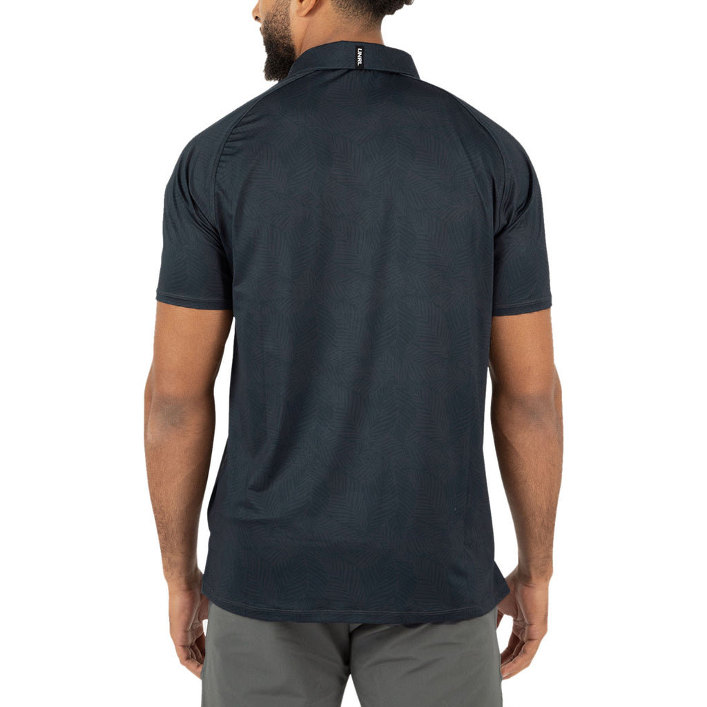 UNRL Men's Black/Grey Catamaran Polo