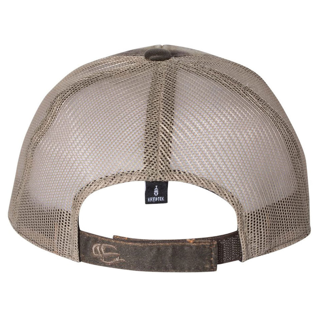 Outdoor Cap Kryptek Highlander/Khaki Weathered Bound Visor Trucker Cap