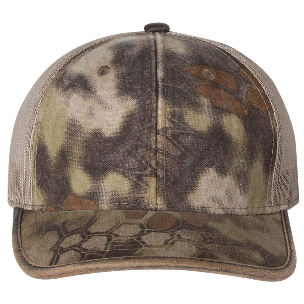 Outdoor Cap Kryptek Highlander/Khaki Weathered Bound Visor Trucker Cap