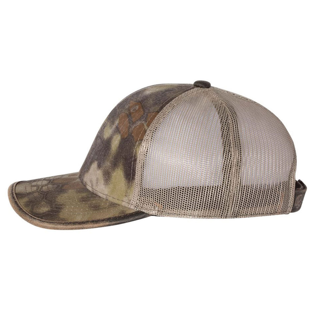 Outdoor Cap Kryptek Highlander/Khaki Weathered Bound Visor Trucker Cap