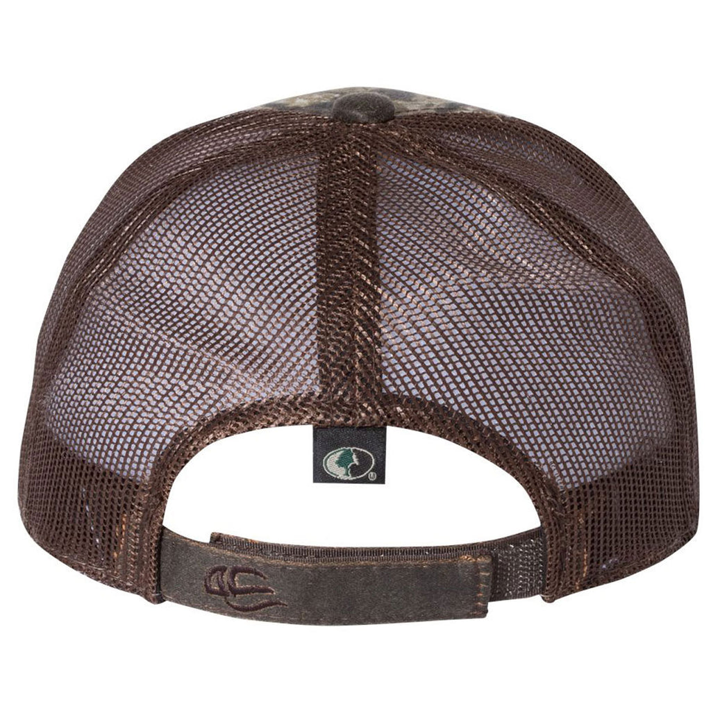 Outdoor Cap Mossy Oak Country/Brown Weathered Bound Visor Trucker Cap