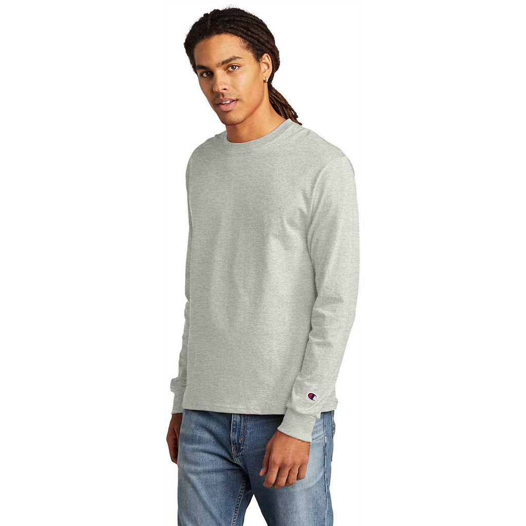 Ash Gray Long Sleeve Round Neck Layering Tee - FINAL SALE