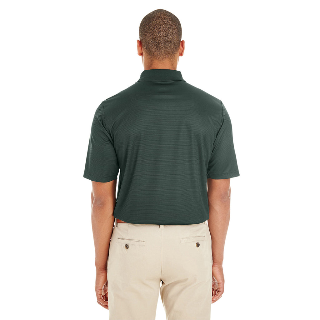 Core 365 Men's Forest/Carbon Express Microstripe Performance Pique Polo