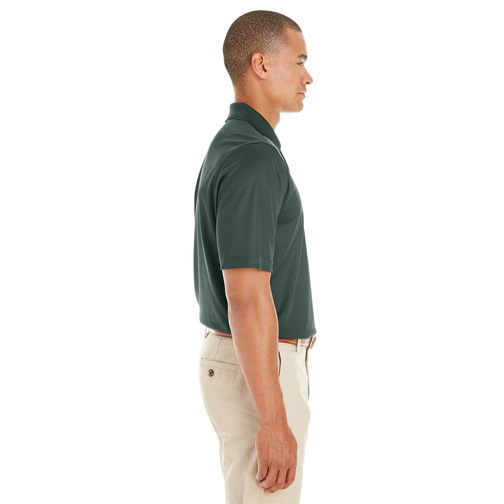 Core 365 Men's Forest/Carbon Express Microstripe Performance Pique Polo