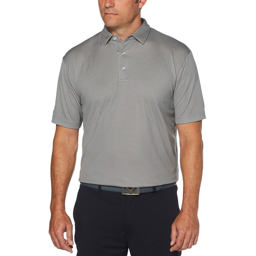 Callaway Men's Smoked Pearl Diamond Jacquard Polo