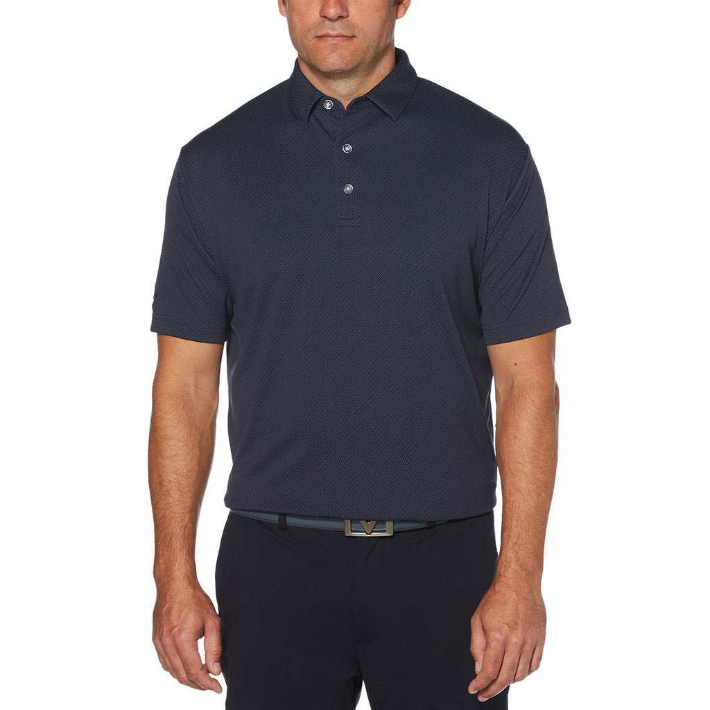 Callaway Men's Peacoat Navy Diamond Jacquard Polo