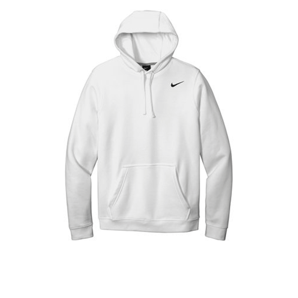 Nike Club Fleece Pullover Hoodie - White (XL)
