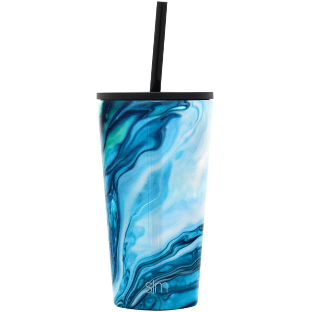 Simple Modern 28 oz Tumbler with Lid & Straw Review Ocean Geode 