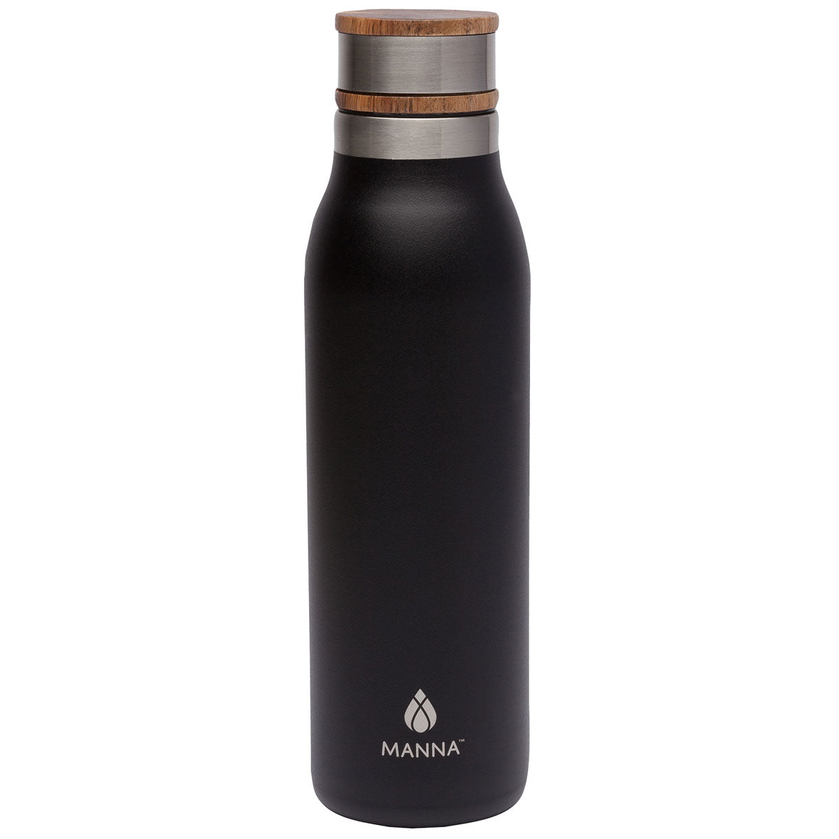 Manna 18 oz. Ascend Stainless Steel Water Bottle w/ Acacia Lid