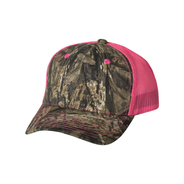 Outdoor Cap Mossy Oak Country/Neon Pink Camo Cap with Neon Mesh Back