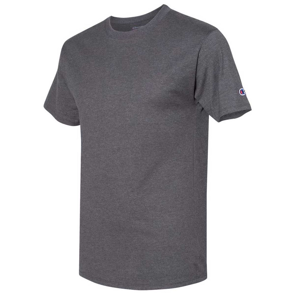 Champion Men's Charcoal Heather Premium Fashion Classics Short Sleeve T-Shirt