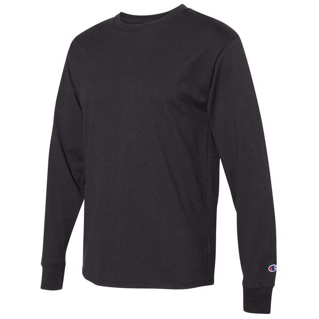 Champion Men's Black Premium Fashion Classics Long Sleeve T-Shirt