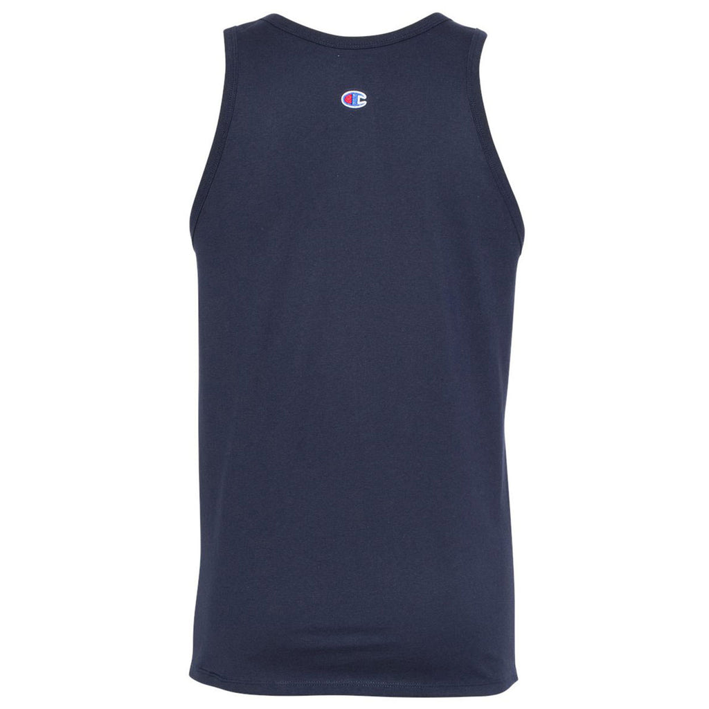 Champion Men's Navy Ringspun Cotton Tank Top