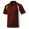 BAW Men's Cardinal/White Colorblock Body Cool Tek Polo