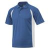 BAW Men's Columbian Blue/White Colorblock Body Cool Tek Polo