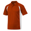 BAW Men's Orange/White Colorblock Body Cool Tek Polo