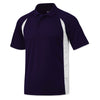 BAW Men's Purple/White Colorblock Body Cool Tek Polo