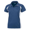 BAW Women's Columbian Blue/White Colorblock Body Cool Tek Polo