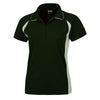 BAW Women's Dark Green/White Colorblock Body Cool Tek Polo