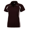 BAW Women's Maroon/White Colorblock Body Cool Tek Polo