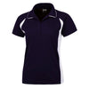 BAW Women's Purple/White Colorblock Body Cool Tek Polo