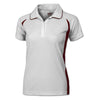 BAW Women's White/Red White Colorblock Body Cool Tek Polo