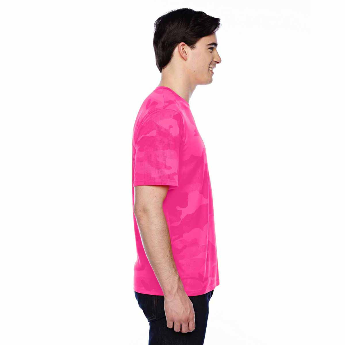 YouCustomizeIt Custom Pink Camo Men's Crew T-Shirt - x Large