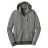 District Made Men's Light Grey/White Mini Stripe Full-Zip Hoodie