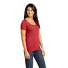 District Made Women's New Red Textured Scoop Tee