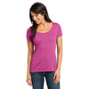 District Made Women's Pink Raspberry Textured Scoop Tee