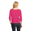 District Made Women's Dark Fuchsia Modal Blend 3/4-Sleeve Raglan