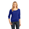 District Made Women's Lapis Blue Modal Blend 3/4-Sleeve Raglan