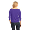 District Made Women's Purple Modal Blend 3/4-Sleeve Raglan