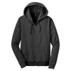 District Made Women's Black/Charcoal Mini Stripe Full-Zip Hoodie