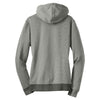 District Made Women's Light Grey/White Mini Stripe Full-Zip Hoodie