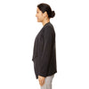 Devon & Jones Women's Black Perfect Fit Draped Open Blazer