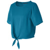 Devon & Jones Women's Dark Teal Perfect Fit Tie-Front Blouse