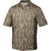 Drake Waterfowl Men's Mossy Oak Bottomland Performance Camo Polo