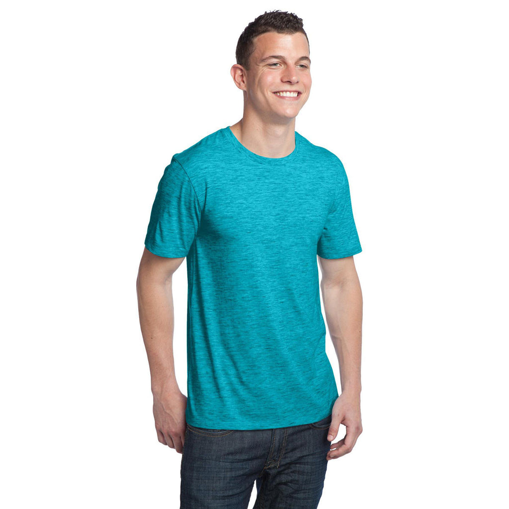 District Men's Aquamarine Extreme Heather Crew Tee