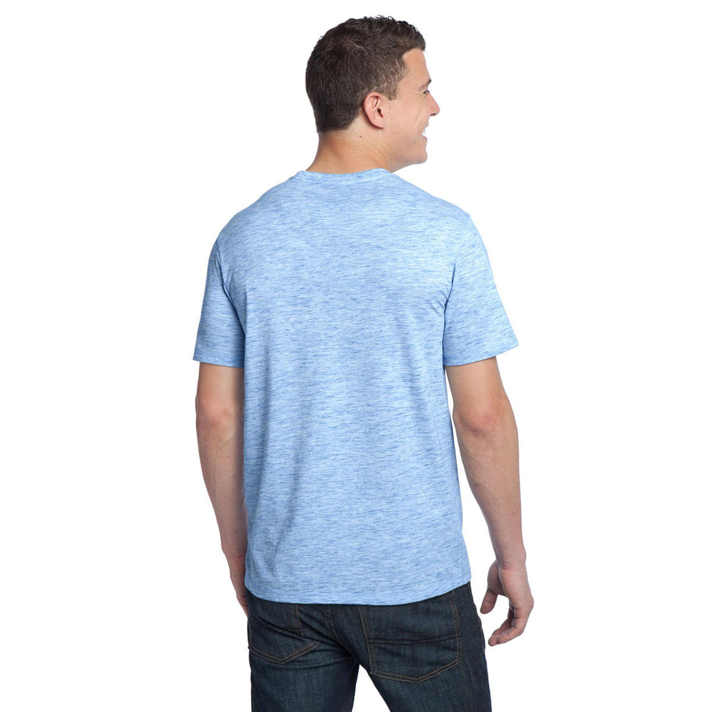 District Men's Blue Extreme Heather Crew Tee