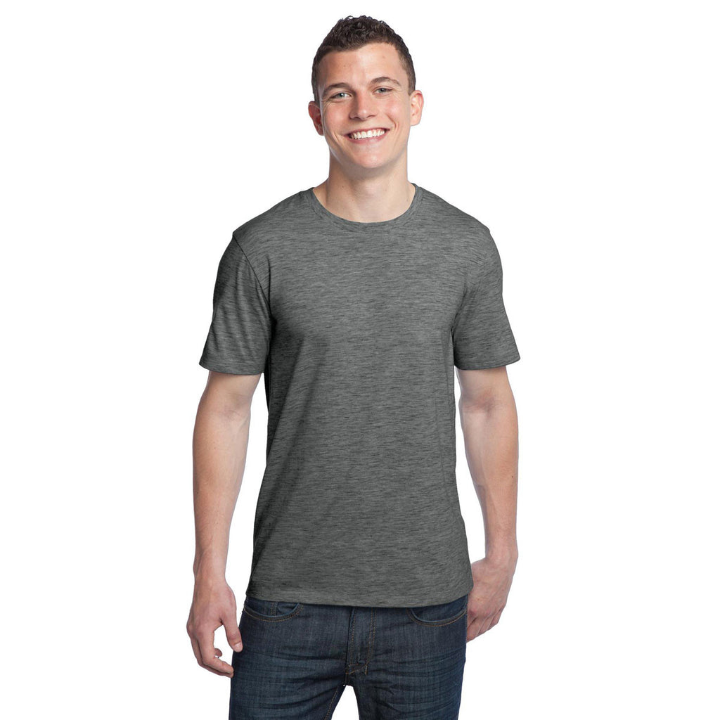 District Men's Magnet Grey Extreme Heather Crew Tee