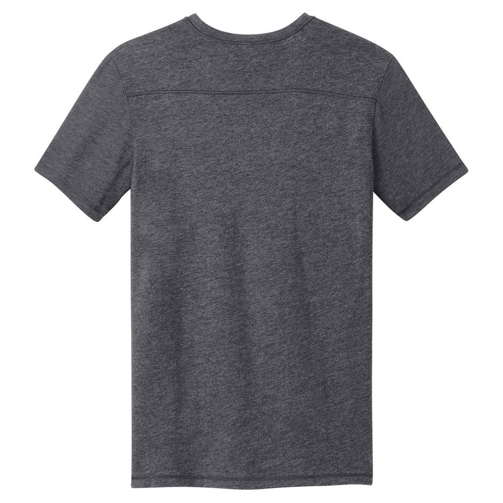 District Men's Charcoal Gravel Gravel 50/50 Notch Crew Tee