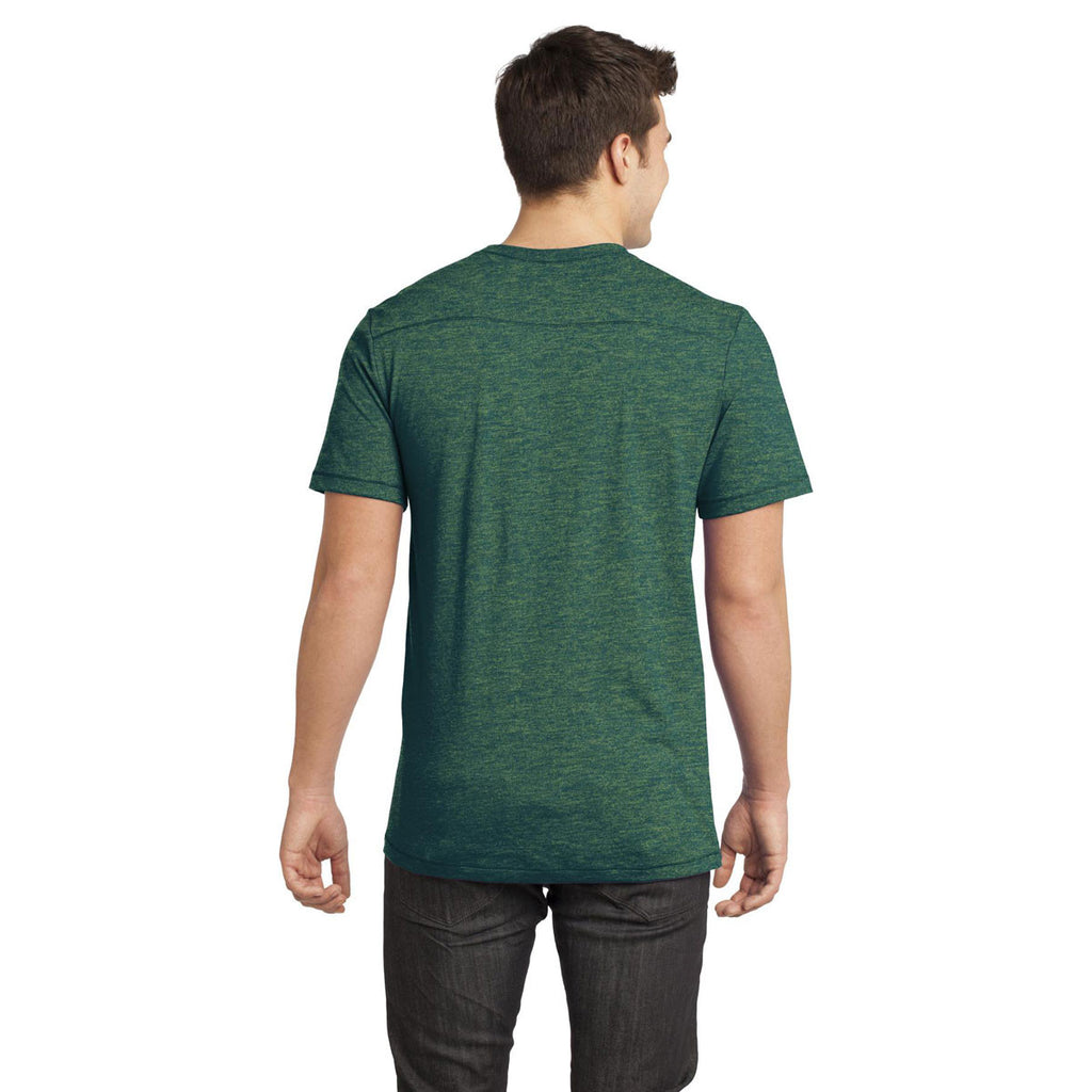 District Men's Green Gravel Gravel 50/50 Notch Crew Tee