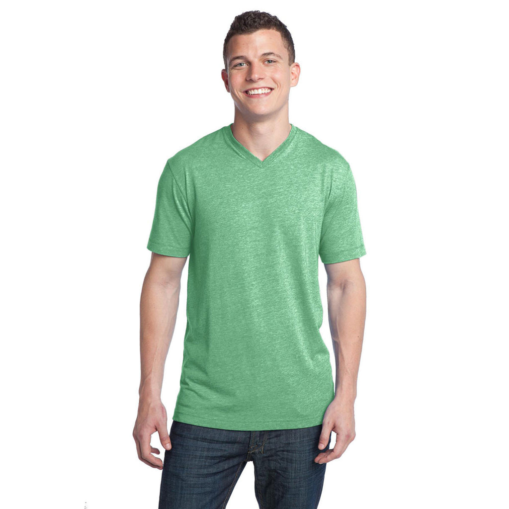 District Men's Green Heather Tri-Blend V-Neck Tee